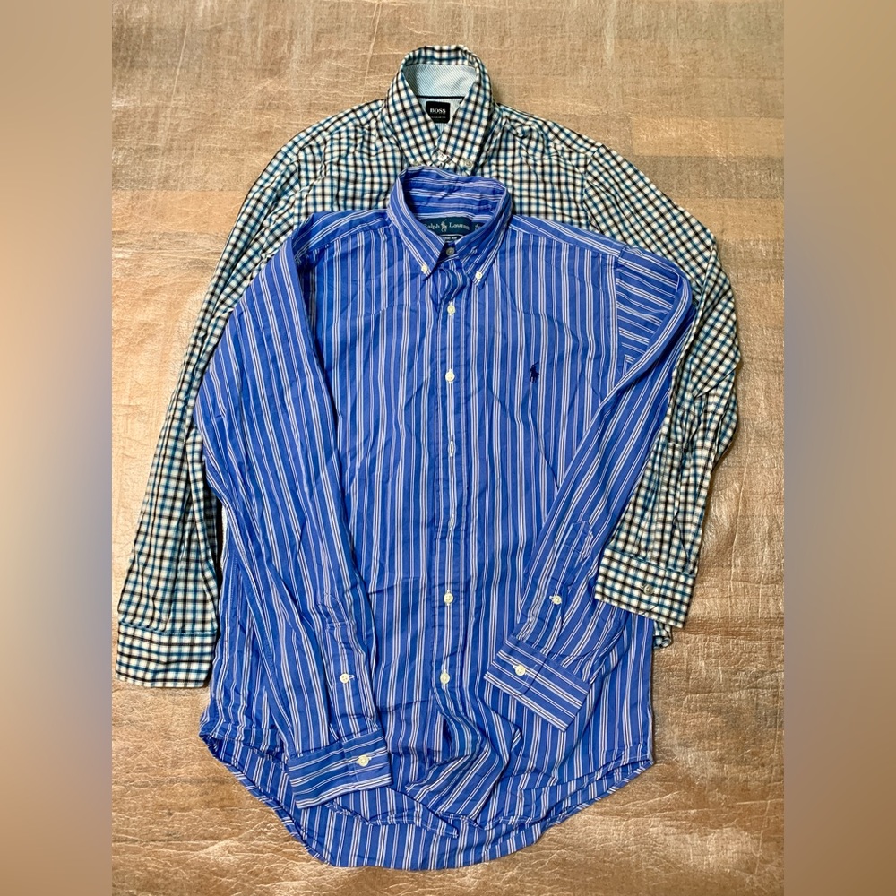Lot of 2 - Men’s Dress Shirts Size S